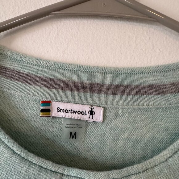 Smartwool Shadow Pine Pocket Sweater in Frosty Green Heather - Picture 4 of 10